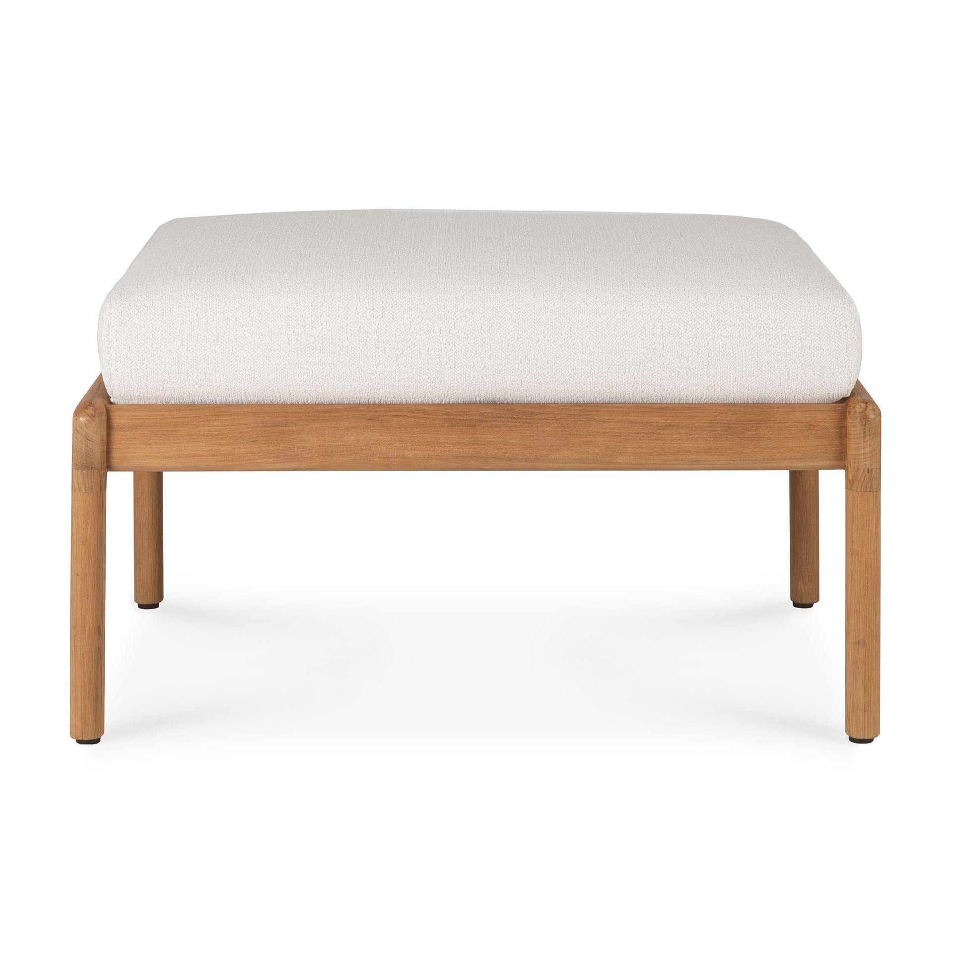 Ethnicraft Jack Outdoor Footstool with FSC-certified solid teak frame