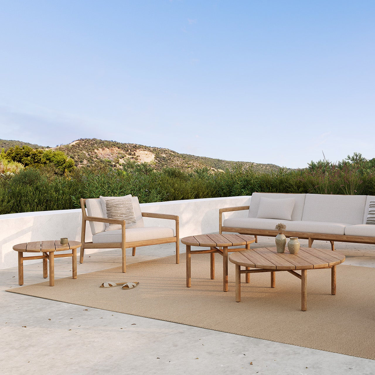 Ethnicraft Nomad Indoor/Outdoor Rug, woven textile from Belgian brand Ethnicraft