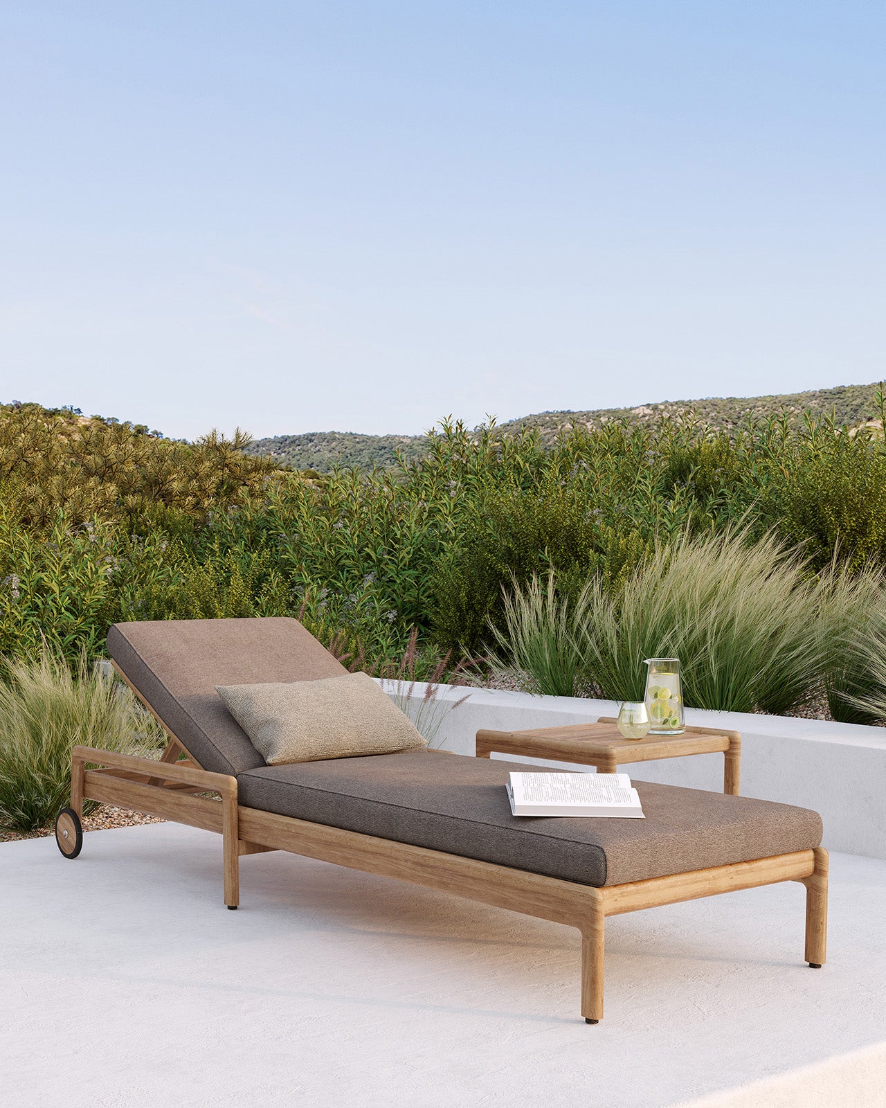 Ethnicraft Nomad Outdoor Cushion, woven outdoor textile by Belgian brand Ethnicraft