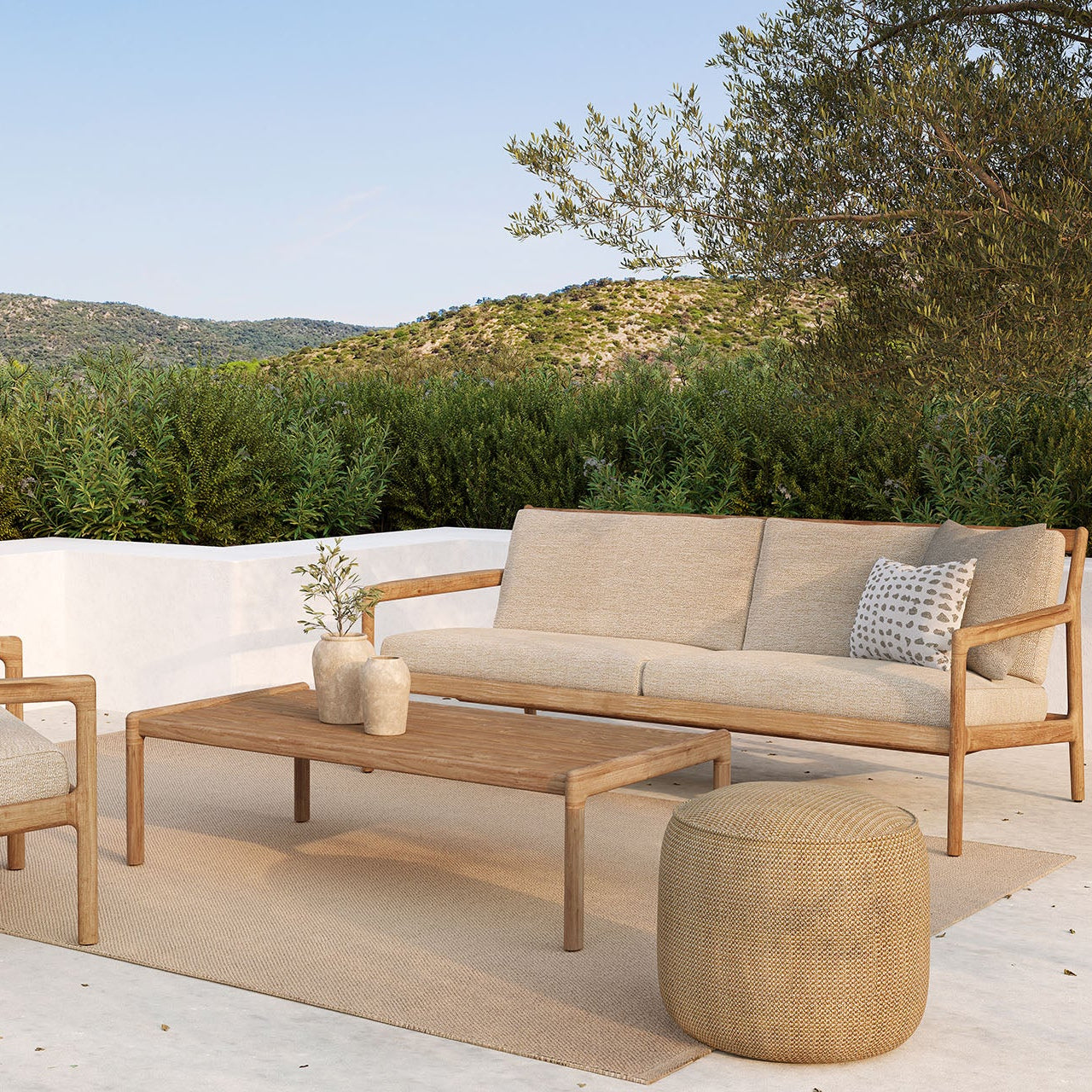 Ethnicraft Nomad Indoor/Outdoor Rug, woven textile from Belgian brand Ethnicraft
