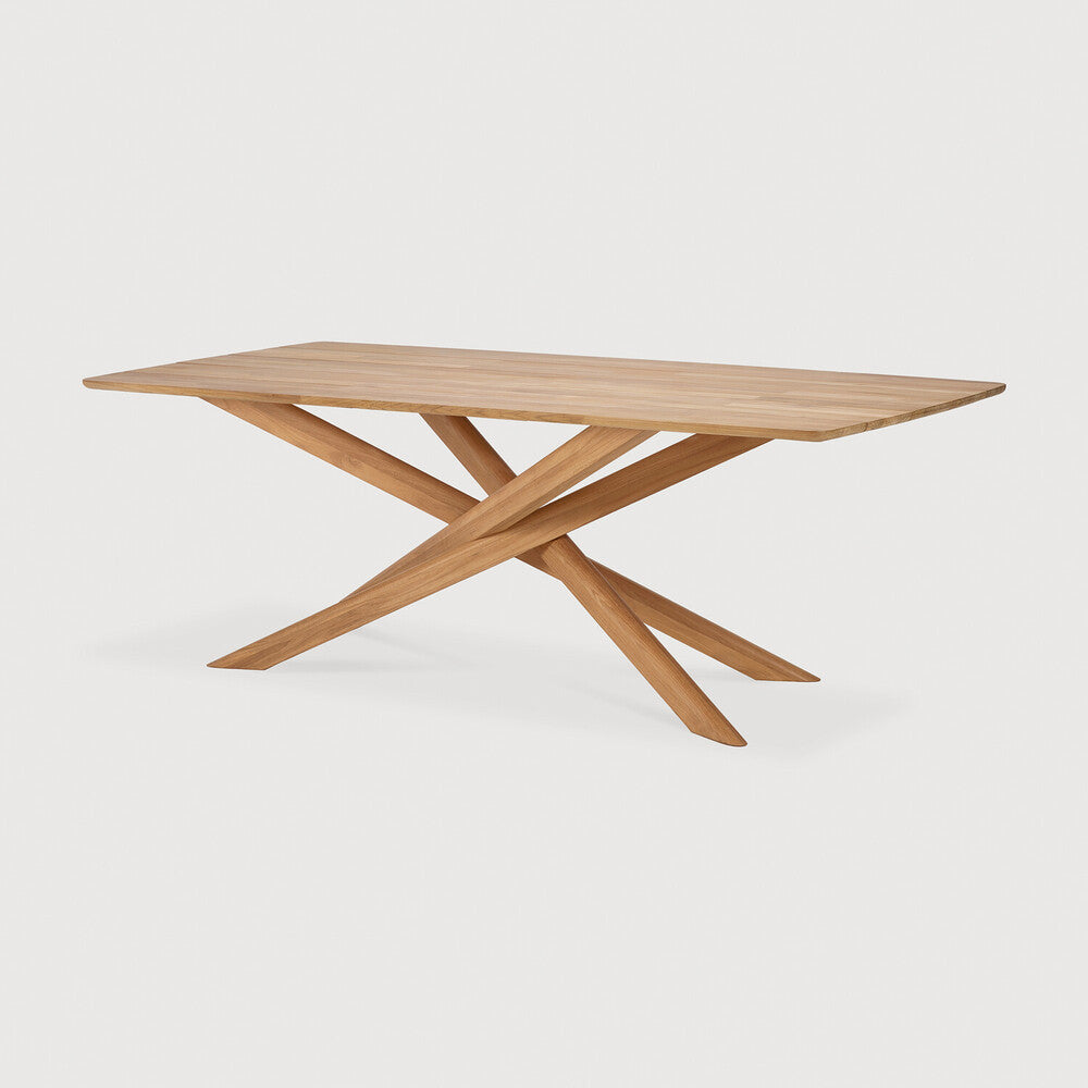 Ethnicraft Mikado Outdoor Dining Table, FSC-certified solid wood furniture by Belgian brand