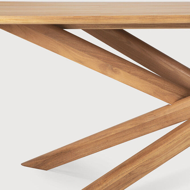 Ethnicraft Mikado Outdoor Dining Table, FSC-certified solid wood furniture by Belgian brand