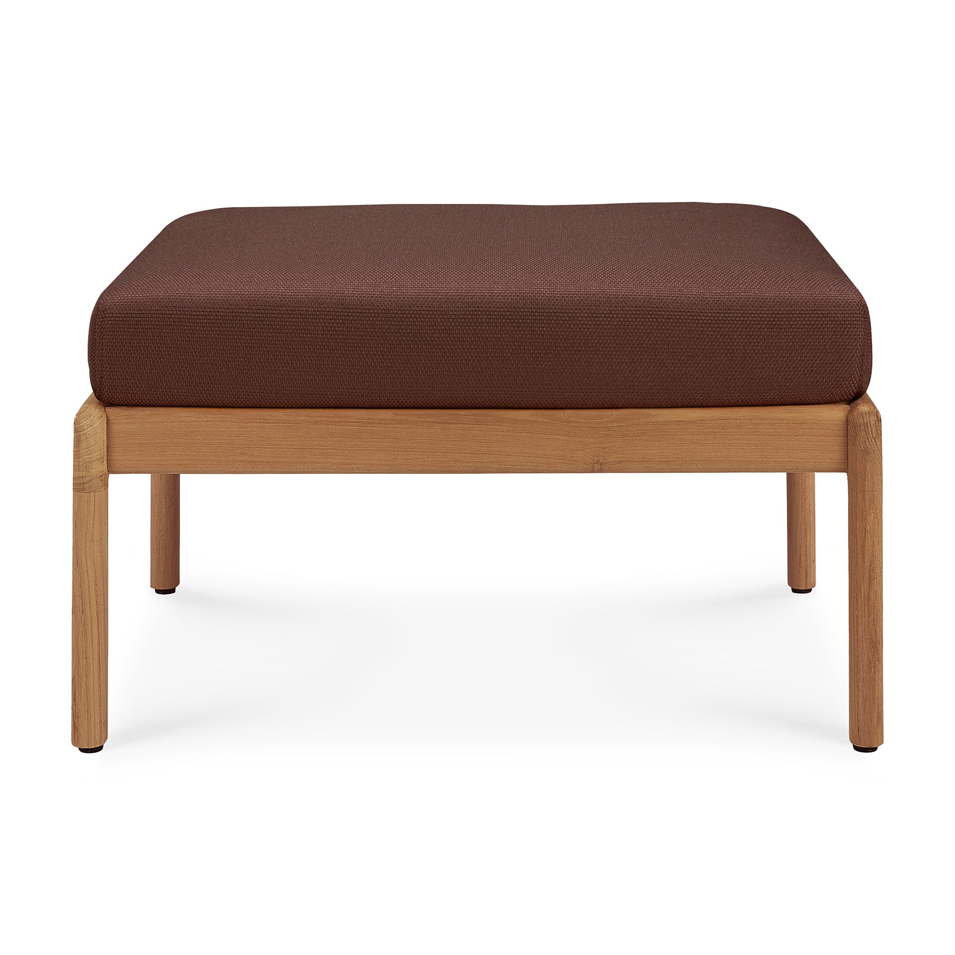Ethnicraft Jack Outdoor Footstool with FSC-certified solid teak frame