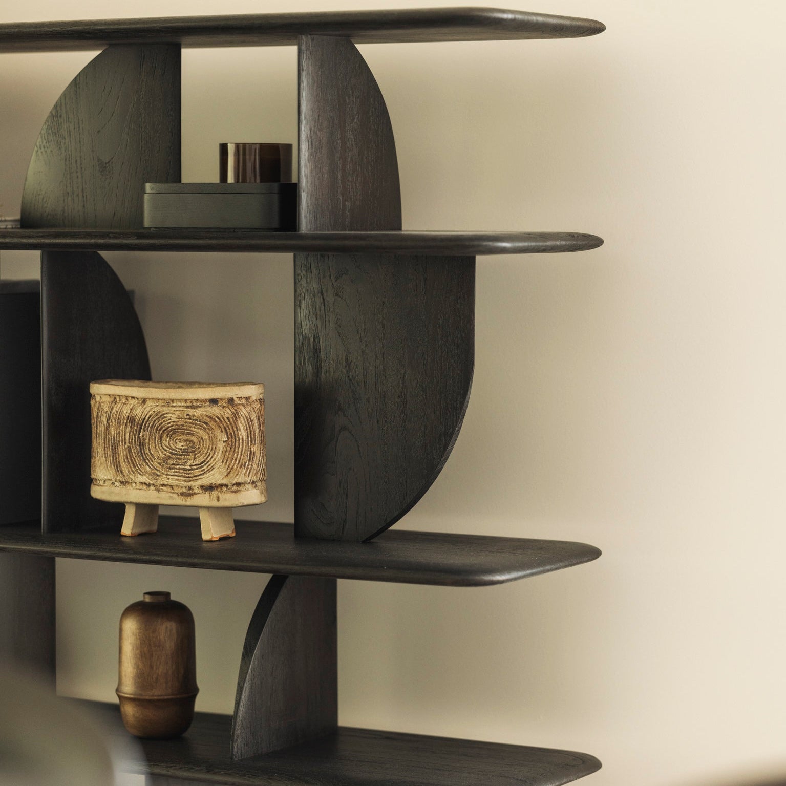 Ethnicraft Geometric Rack, FSC-certified solid wood furniture by Belgian brand