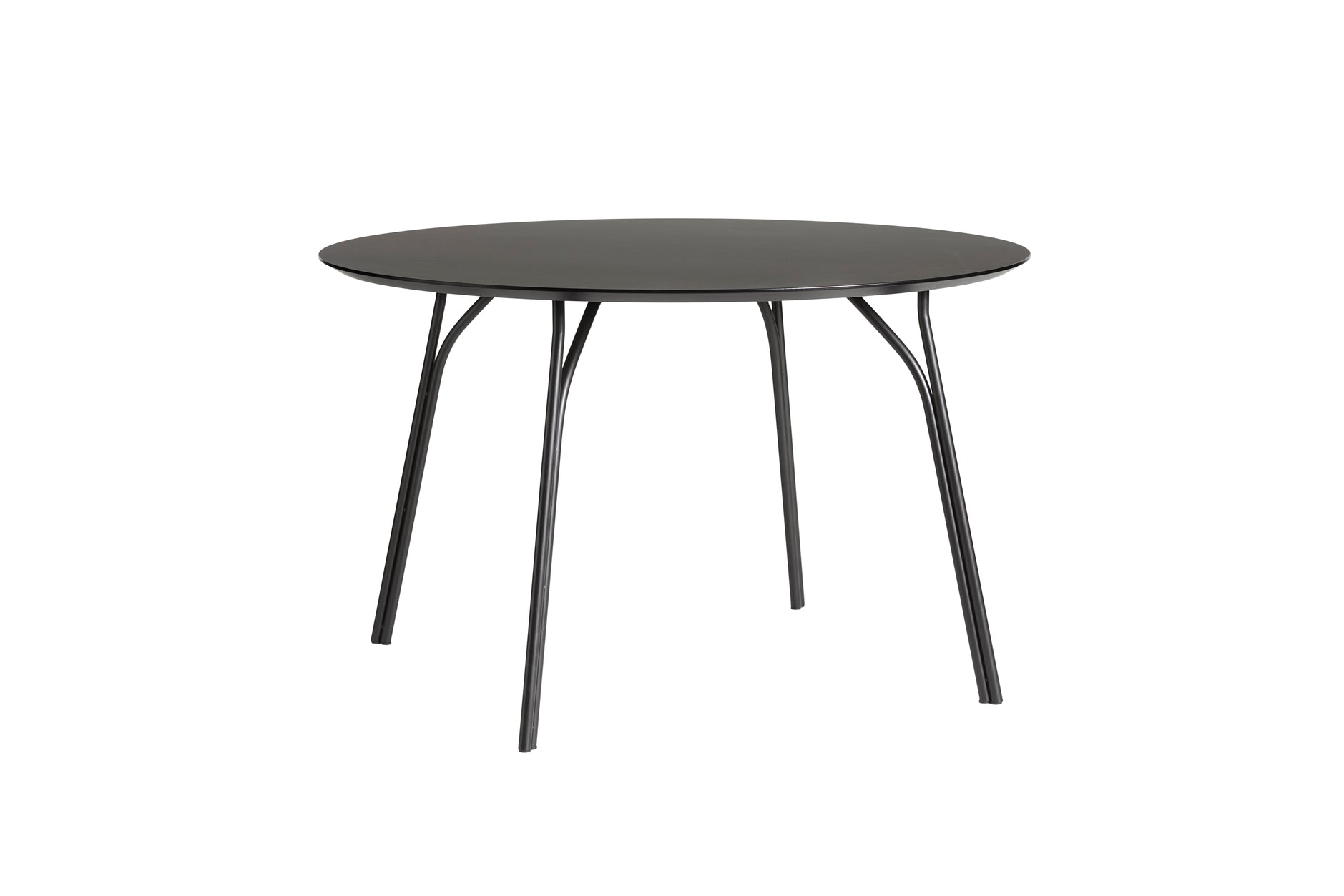 Tree dining table 120 cm black by Woud, sustainable dining furniture featured at Comosum