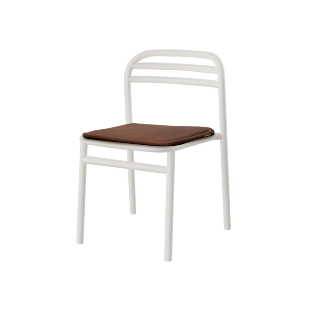 Cane-line Bliss Side Chair in Sand with Desert Red cushion, aluminum
