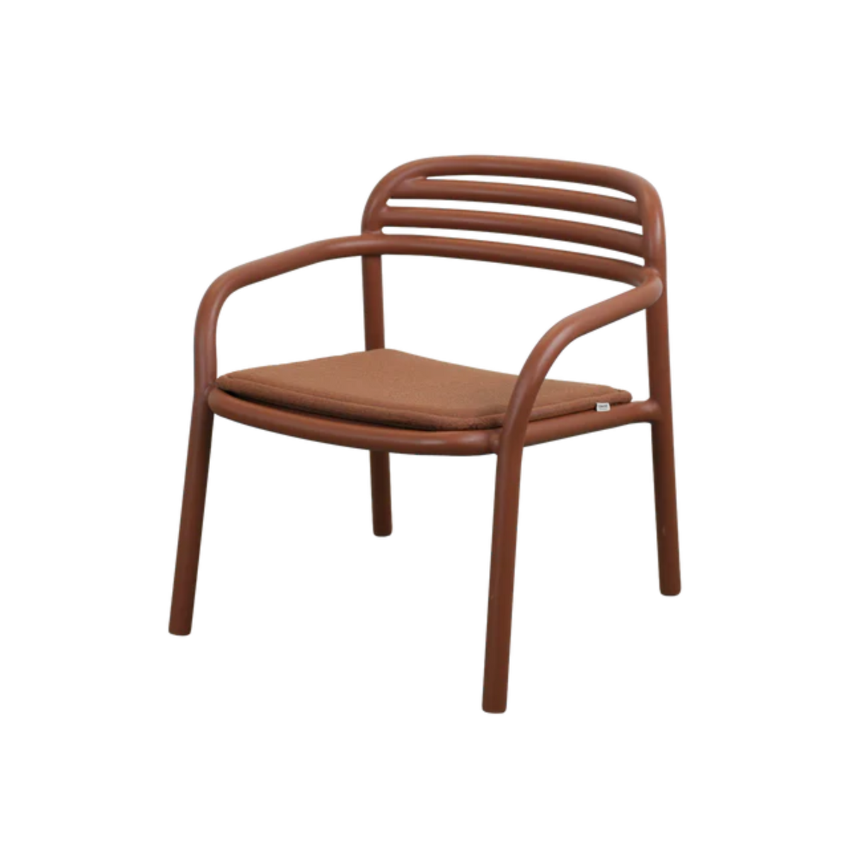 Cane-line Bliss Lounge Chair, Stackable in Desert Red, aluminum