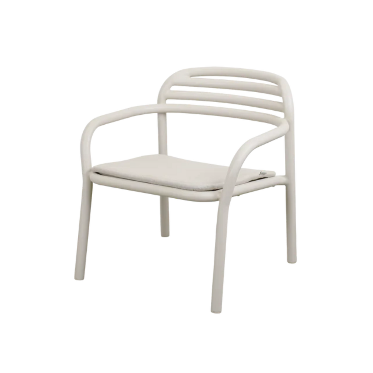 Cane-line Bliss Lounge Chair, Stackable in Sand, aluminum