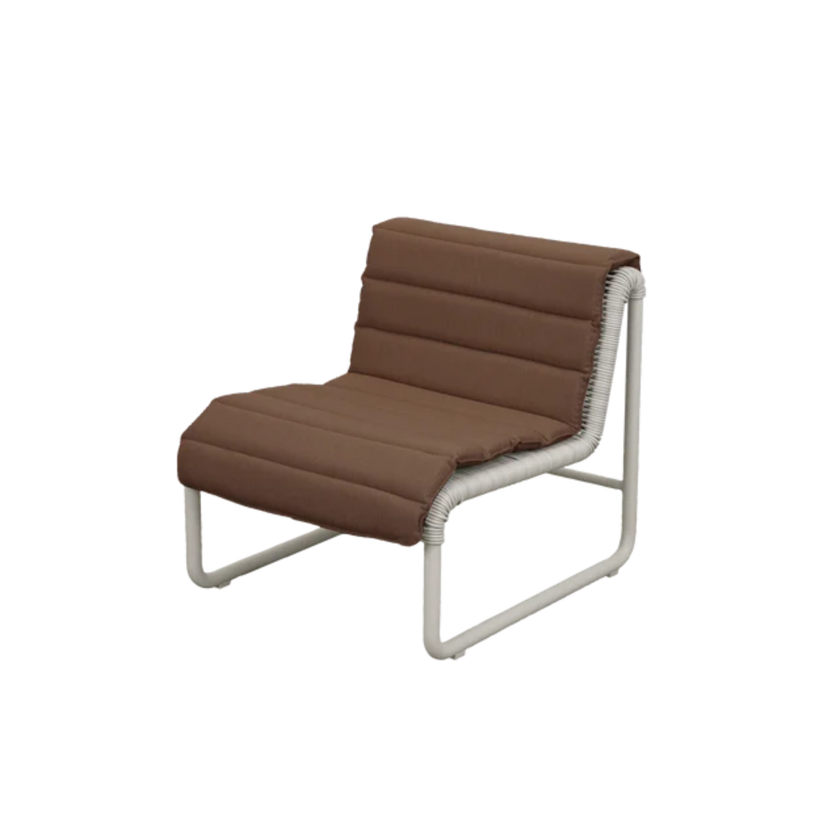 Cane-line Al Dente Lounge Chair in Sand with Desert Red cushion
