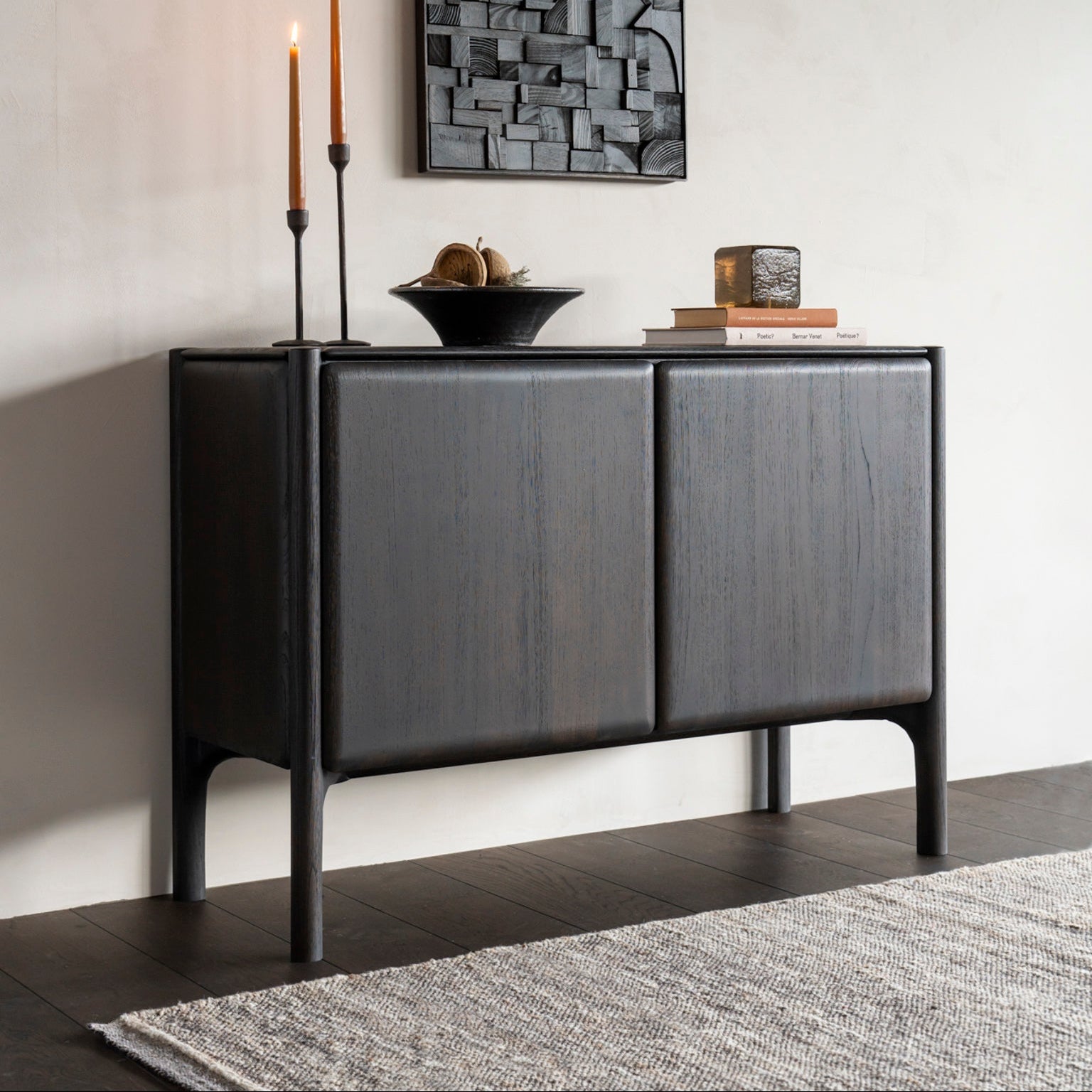 Ethnicraft PI Sideboard in teak, FSC-certified solid teak with varnished finish
