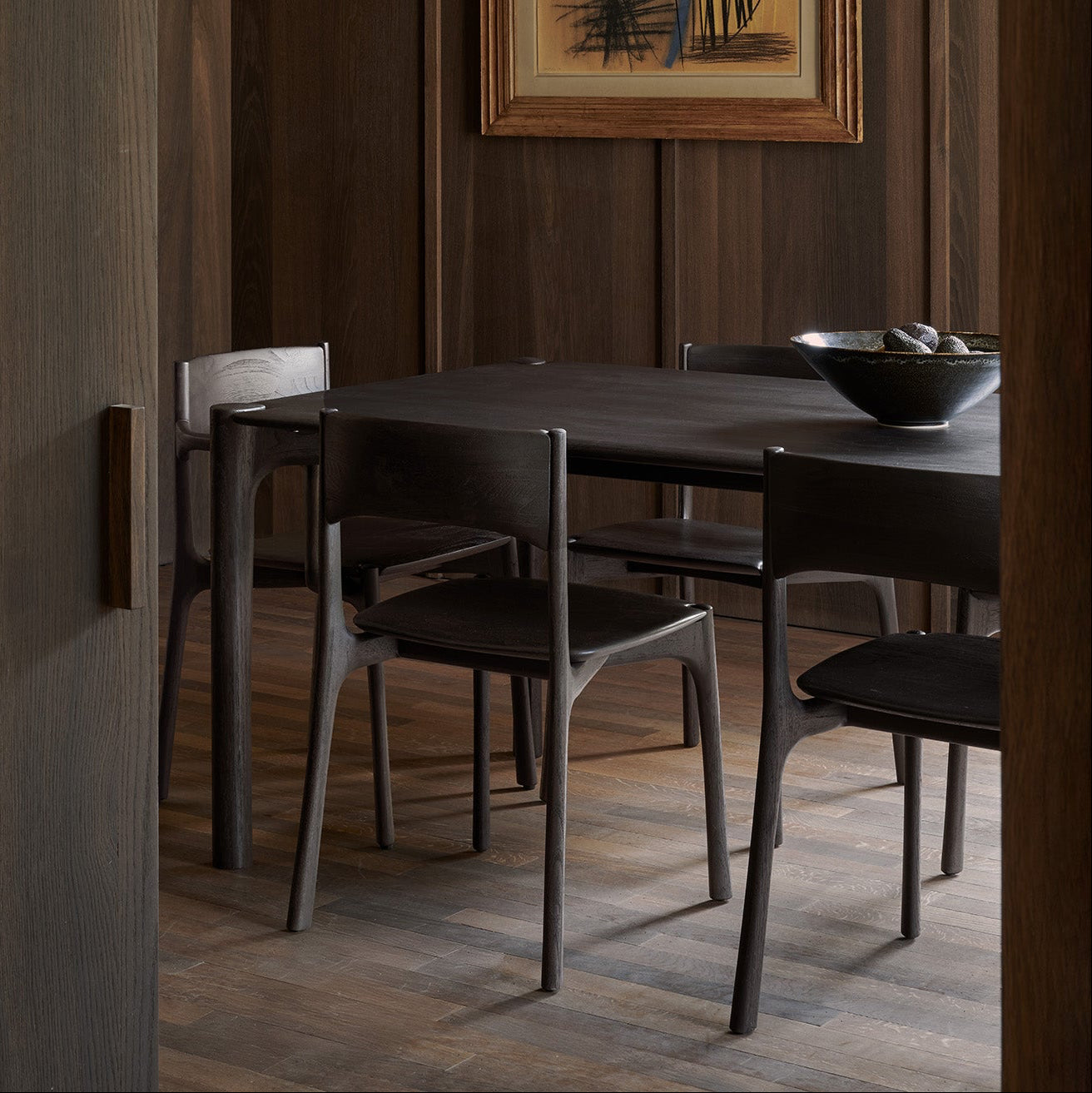 Ethnicraft Pi Dining Chair styled in a dining room