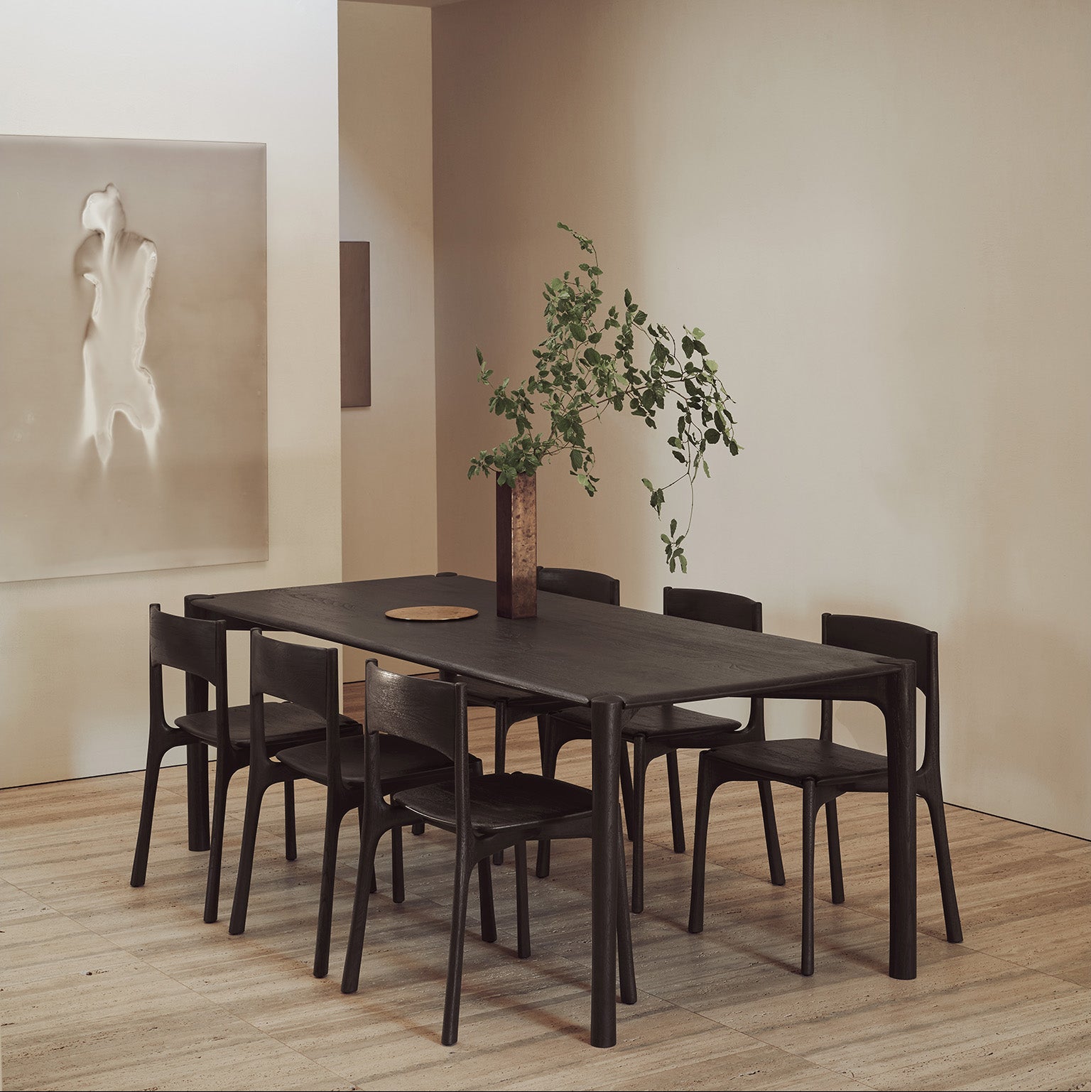 Ethnicraft Pi Dining Chair styled in a dining room