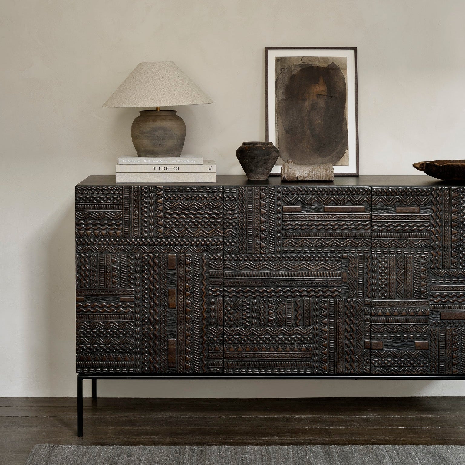 Ethnicraft Tabwa Sideboard in teak, FSC-certified solid teak