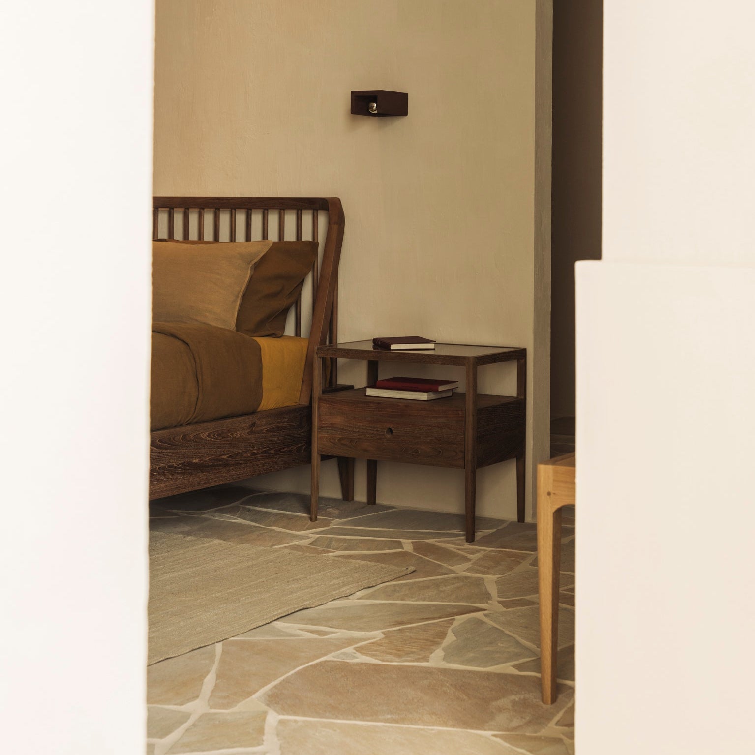 Spindle Bedside Table