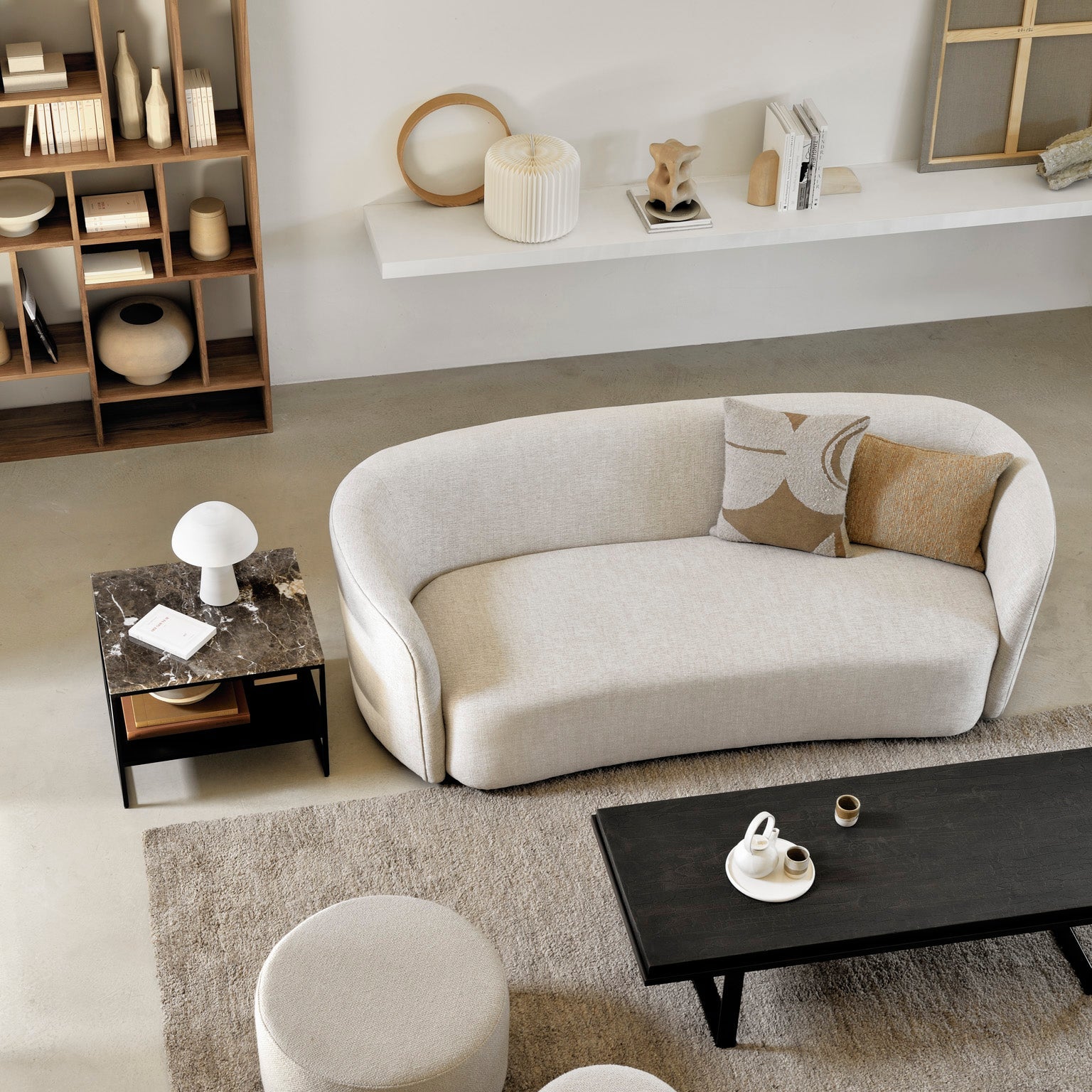 Ethnicraft Ellipse Sofa with FSC-certified solid wood frame, Belgian design