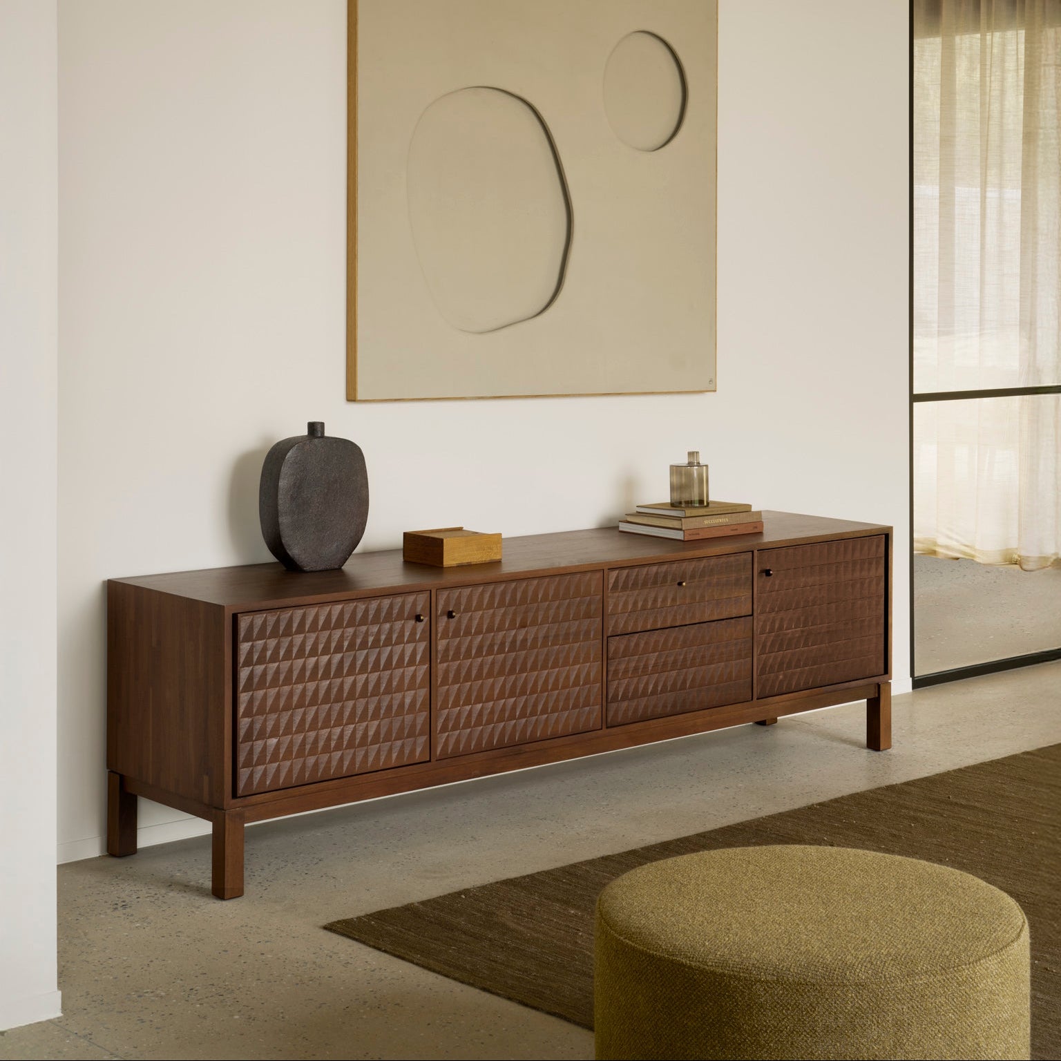 Ethnicraft Sono TV Cupboard, FSC-certified solid wood furniture by Belgian brand