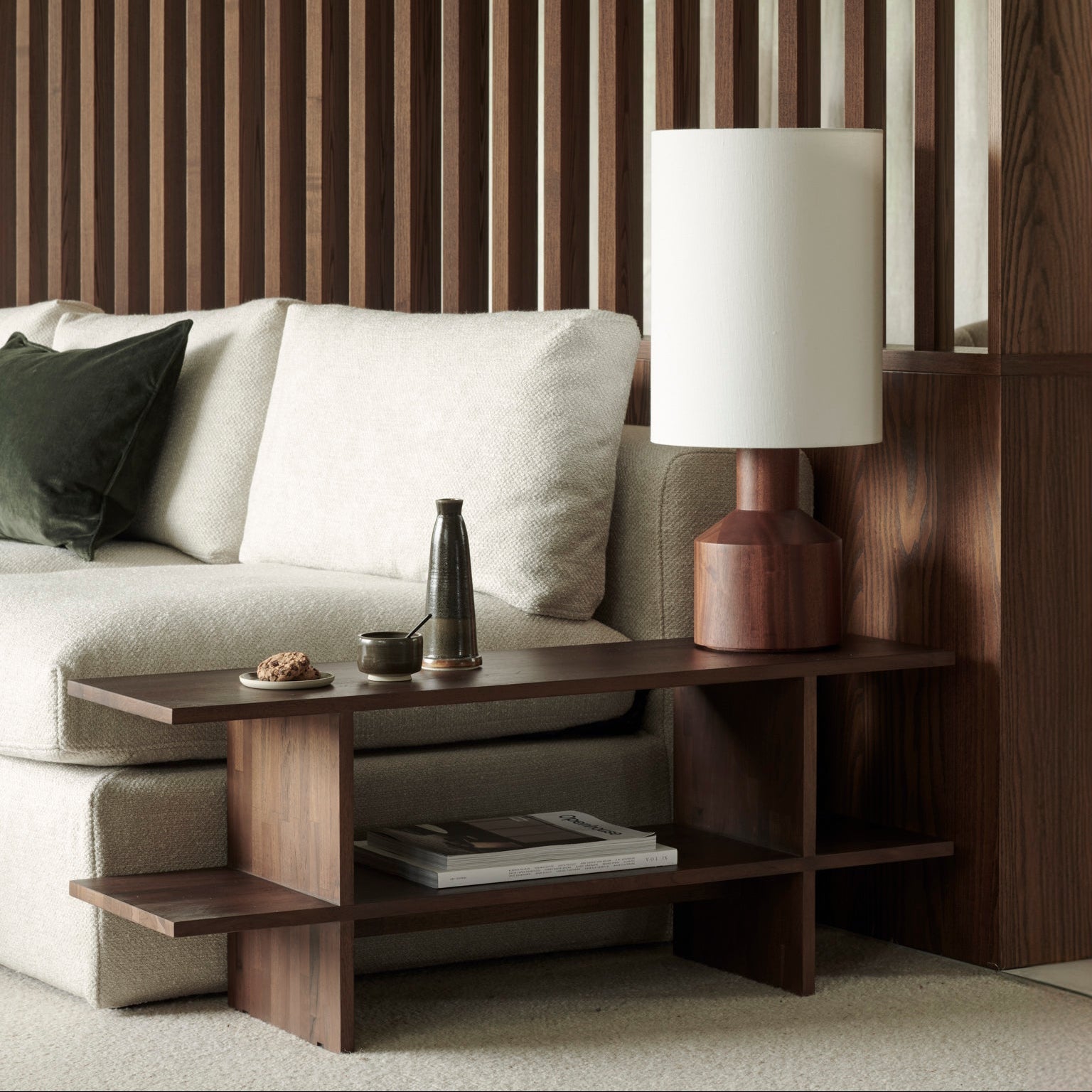 Ethnicraft Kabuki Side Table, FSC-certified solid wood furniture by Belgian brand