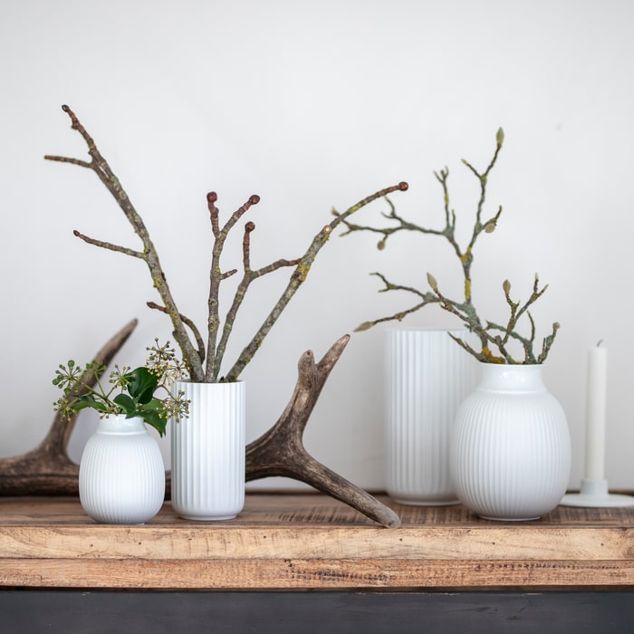 Lyngby Porcelain White Vases