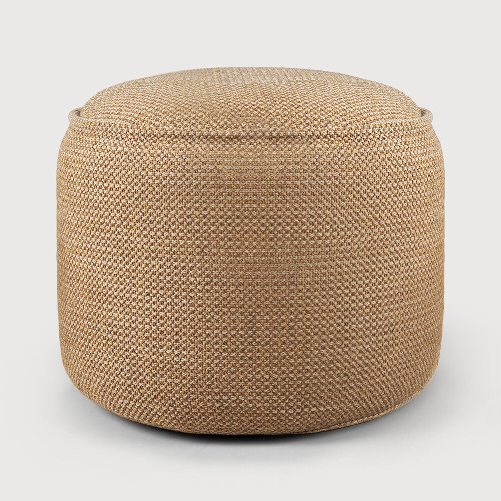 Ethnicraft Donut Outdoor Poof, FSC-certified solid wood furniture by Belgian brand