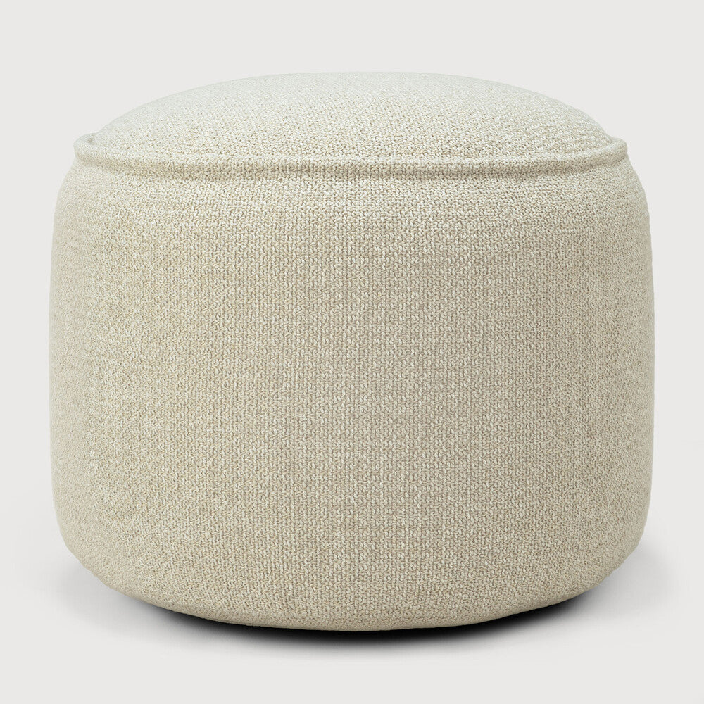 Ethnicraft Donut Outdoor Poof, FSC-certified solid wood furniture by Belgian brand