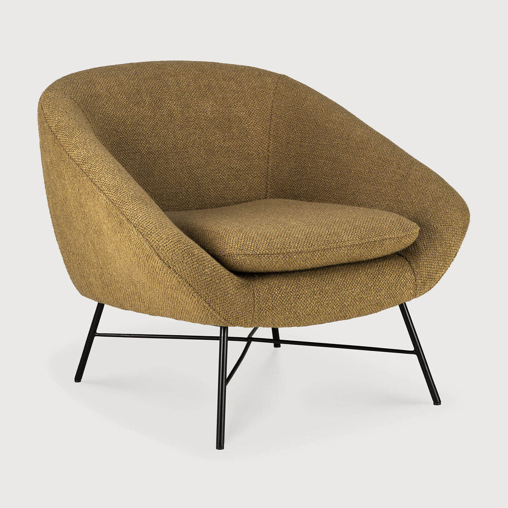 Ethnicraft Barrow Lounge Chair with FSC-certified solid wood frame, Belgian design