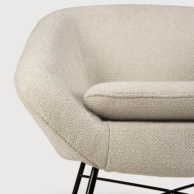 Ethnicraft Barrow Lounge Chair with FSC-certified solid wood frame, Belgian design