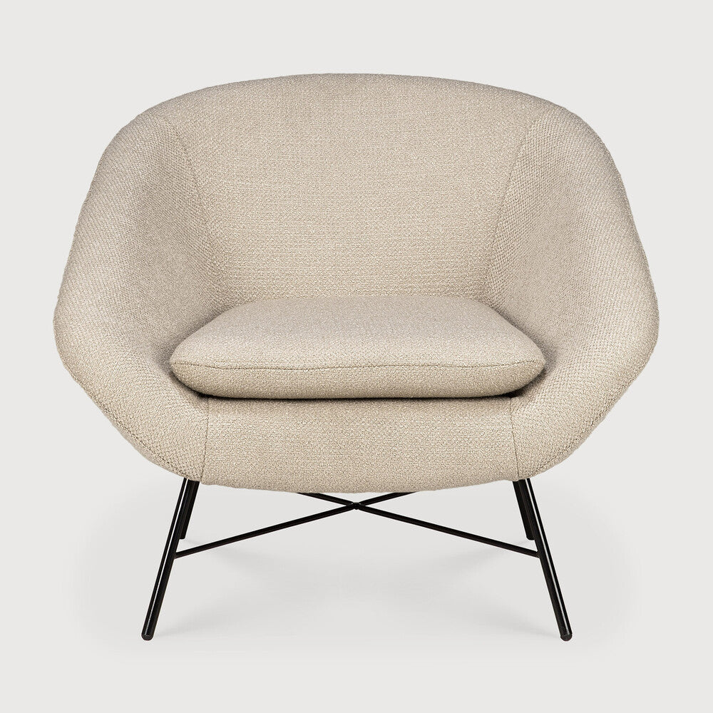 Ethnicraft Barrow Lounge Chair with FSC-certified solid wood frame, Belgian design