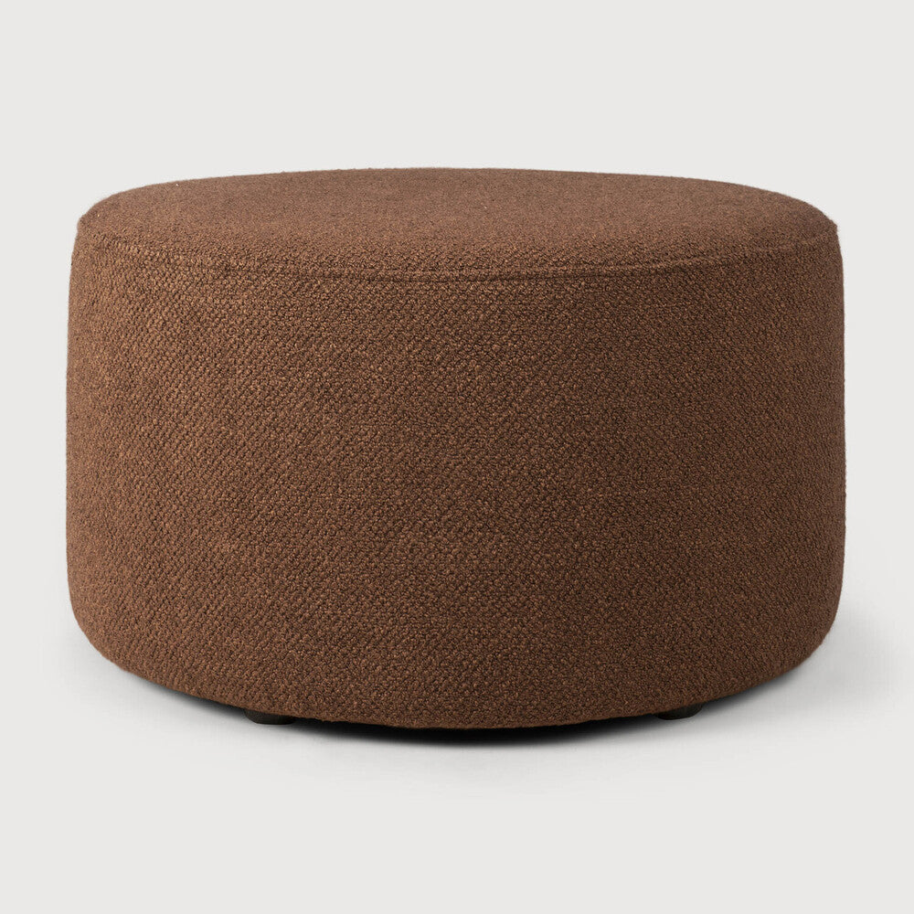 Ethnicraft Barrow Pouf with FSC-certified solid wood frame, Belgian design