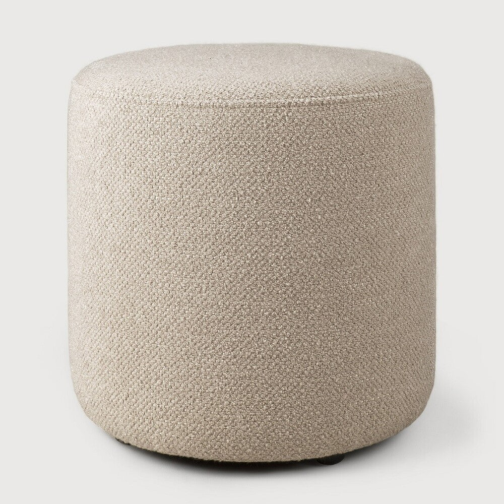 Ethnicraft Barrow Pouf with FSC-certified solid wood frame, Belgian design
