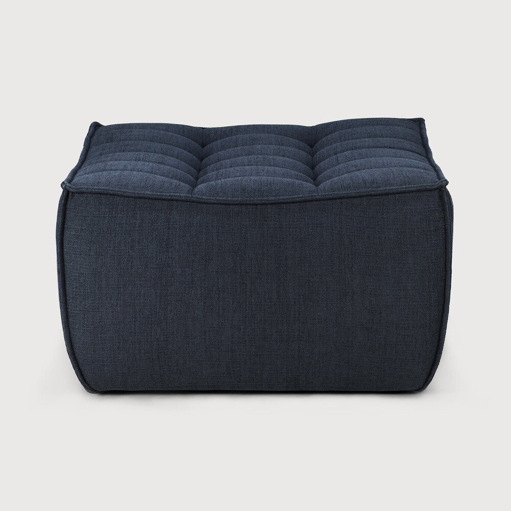 Ethnicraft N701 Footstool with FSC-certified solid wood frame, Belgian design
