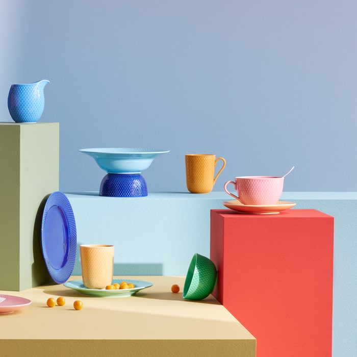 Lyngby Porcelain Rhombe Color Bowls