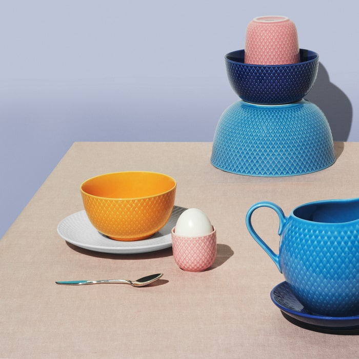 Lyngby Porcelain Rhombe Color Bowls
