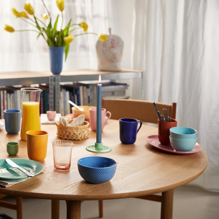 Lyngby Porcelain Rhombe Color Bowls