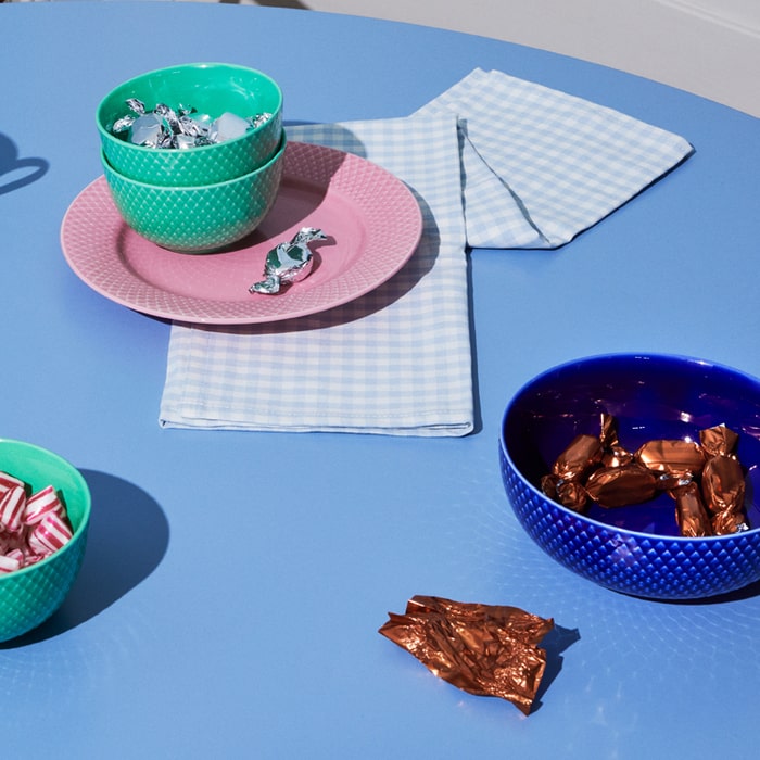 Lyngby Porcelain Rhombe Color Bowls