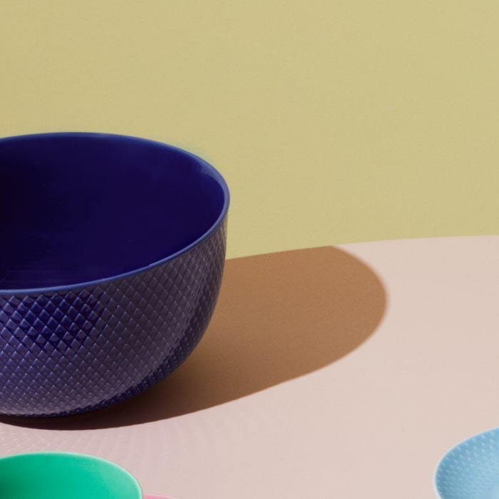 Lyngby Porcelain Rhombe Color Bowls