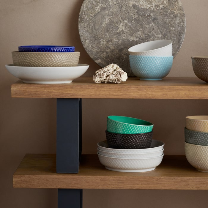 Lyngby Porcelain Rhombe Color Bowls