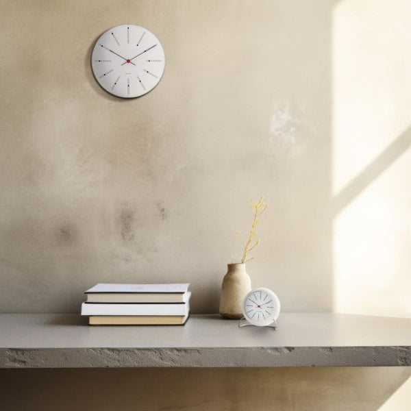 Arne Jacobsen Bankers Table Clock, Ø: 4.3"