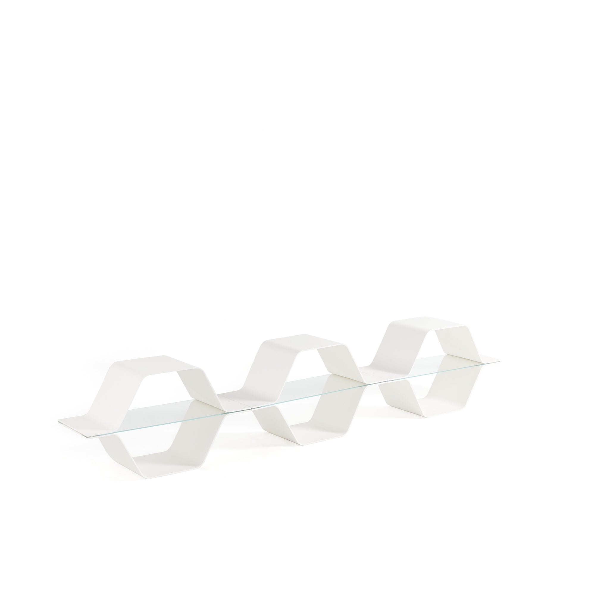 Heller Vignelli white magazine rack, eco friendly modern storage design at Comosum