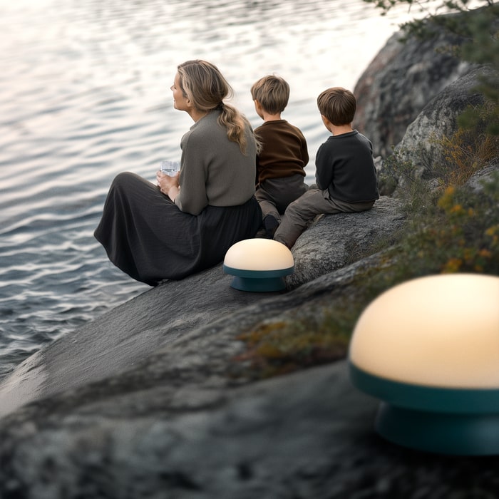 Rosendahl Soft Spot Solar Dots in solar-powered glass, Danish design heritage.