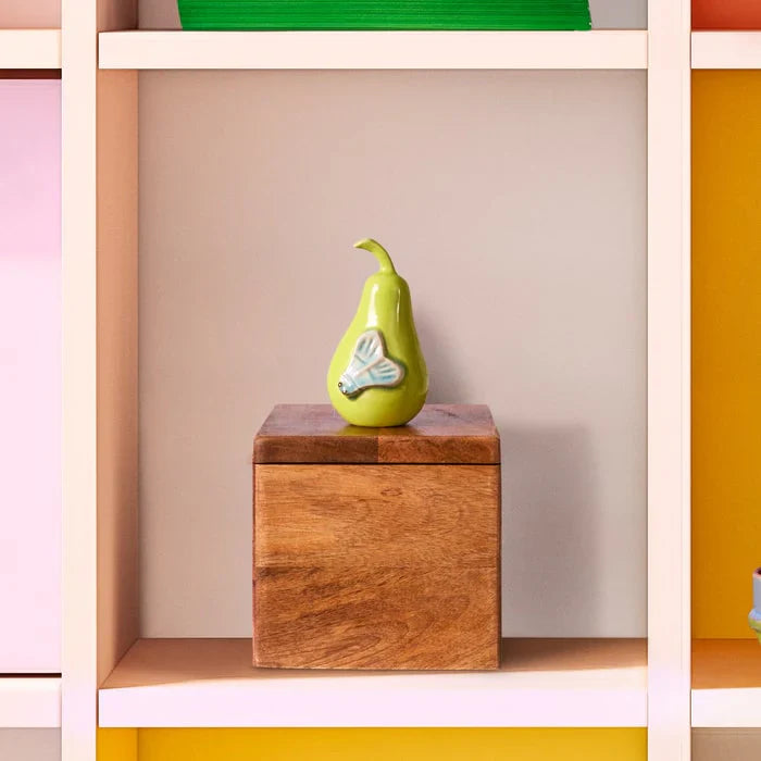 Poppery Pear with Butterfly Green/Mint