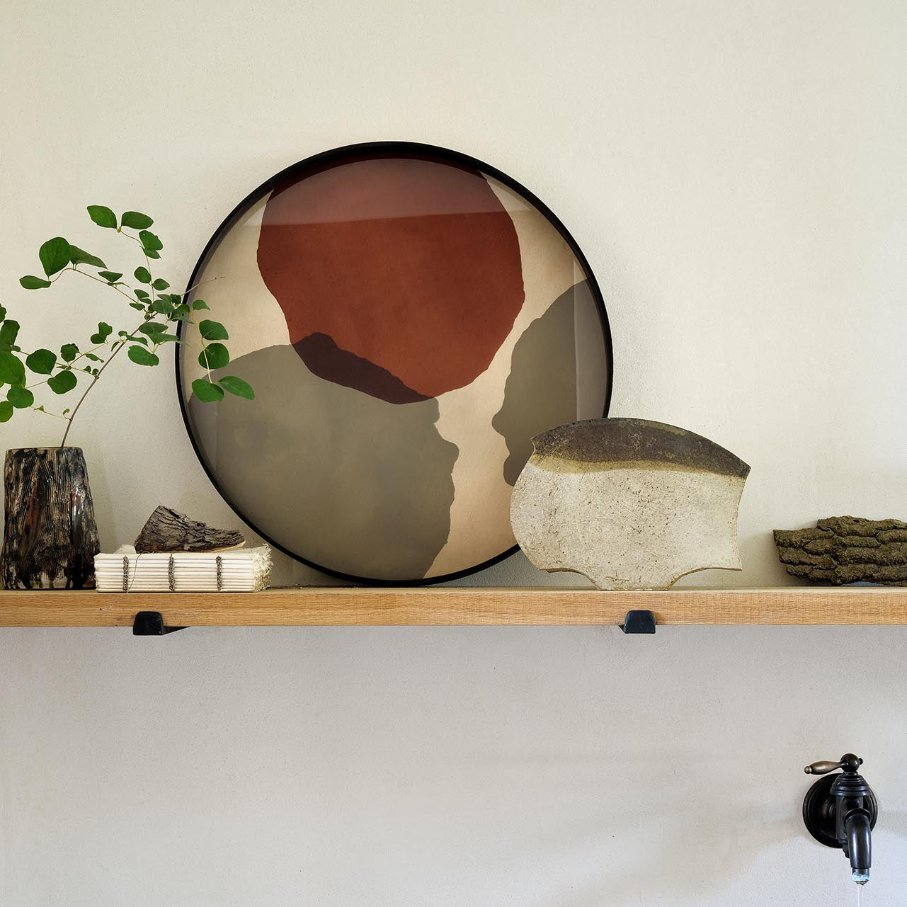 Ethnicraft Overlapping Dots Tray, FSC-certified solid wood furniture by Belgian brand