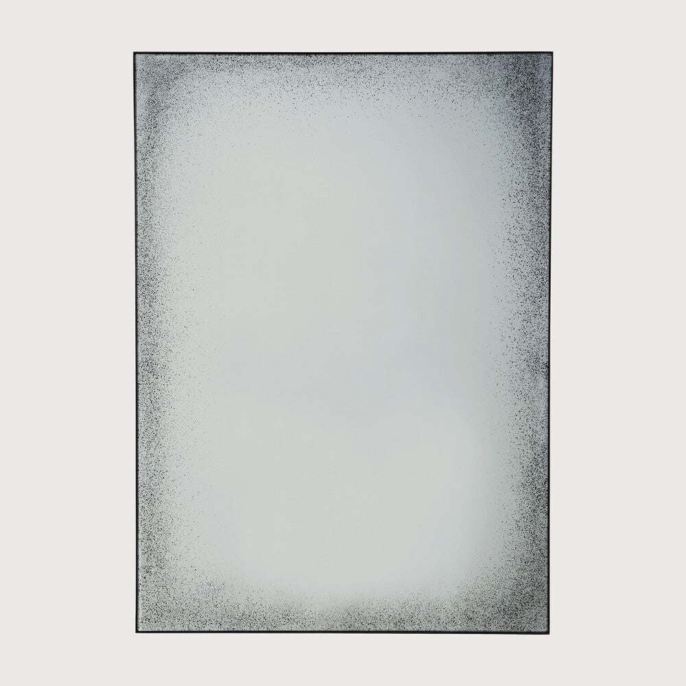 Ethnicraft Aged Wall Mirror with bronzed glass and Belgian craftsmanship