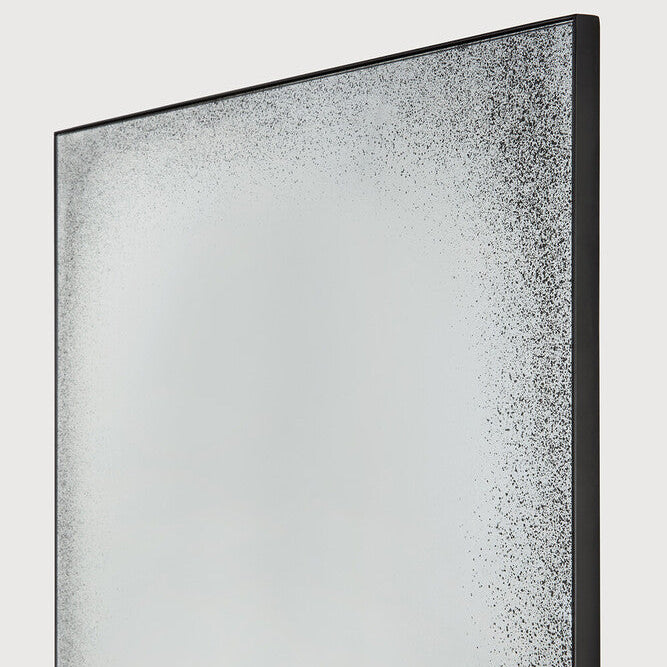 Ethnicraft Aged Wall Mirror with bronzed glass and Belgian craftsmanship
