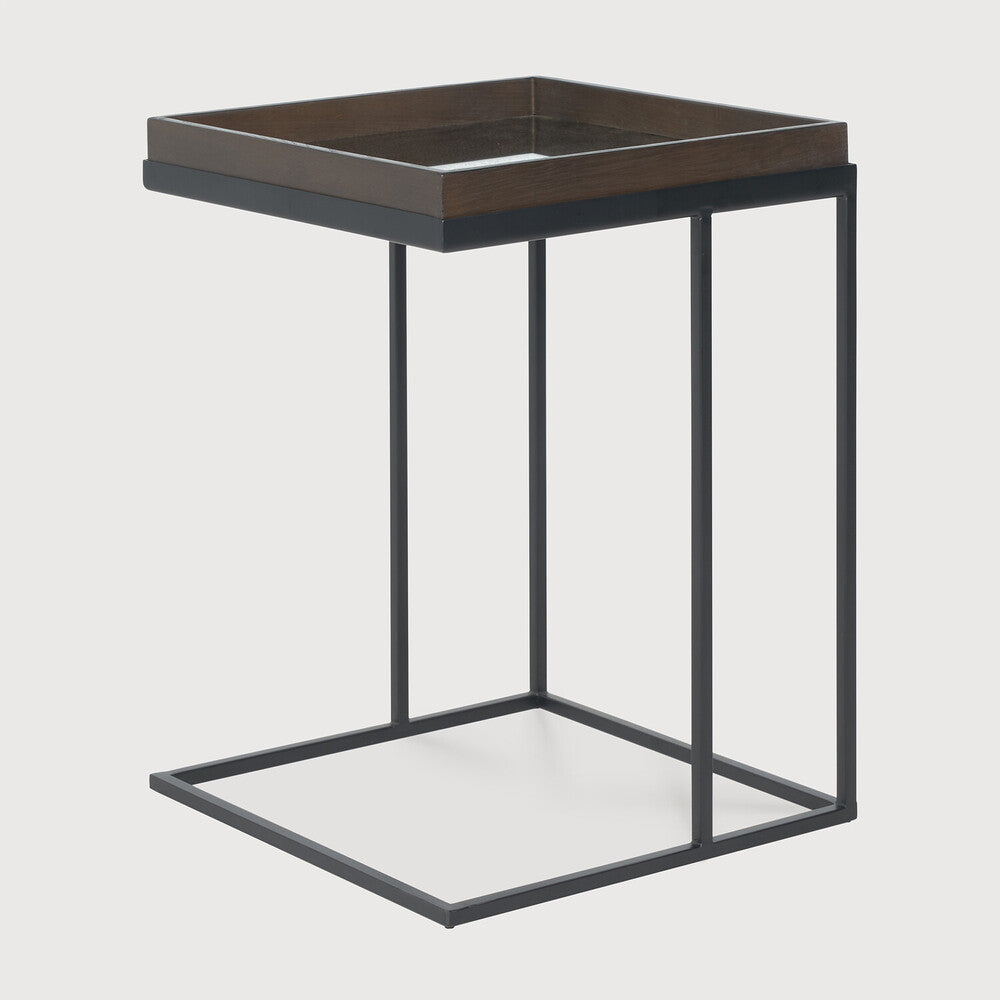 Ethnicraft Square Tray Side Table, FSC-certified solid wood furniture by Belgian brand
