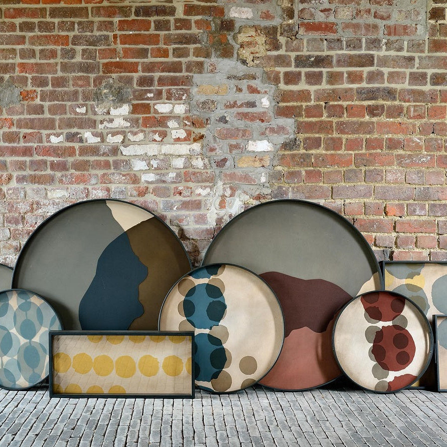 Ethnicraft Layered Dots Tray, FSC-certified solid wood furniture by Belgian brand