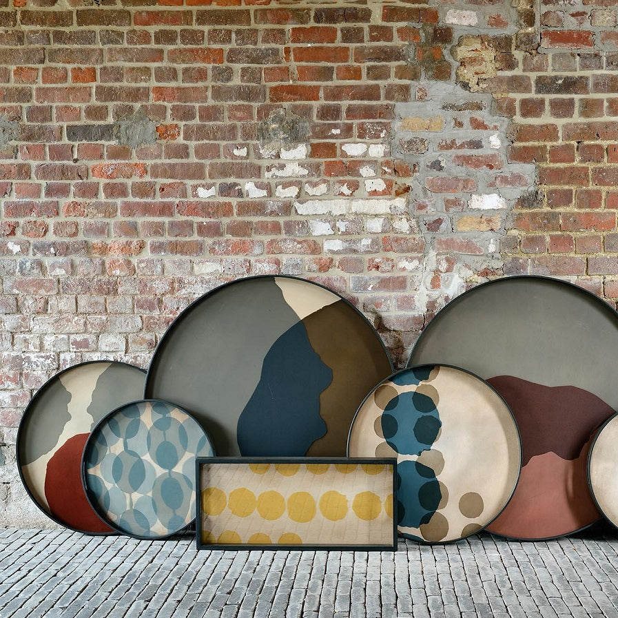 Ethnicraft Overlapping Dots Tray, FSC-certified solid wood furniture by Belgian brand