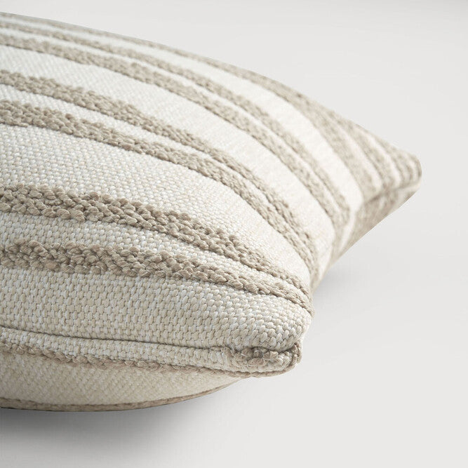 Ethnicraft Nomad Stripes Outdoor Cushion, woven outdoor textile by Belgian brand Ethnicraft