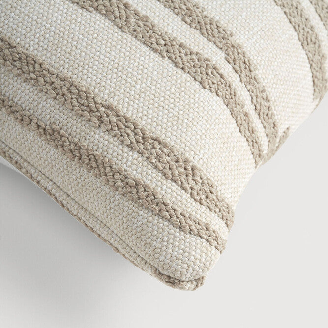 Ethnicraft Nomad Stripes Outdoor Cushion, woven outdoor textile by Belgian brand Ethnicraft