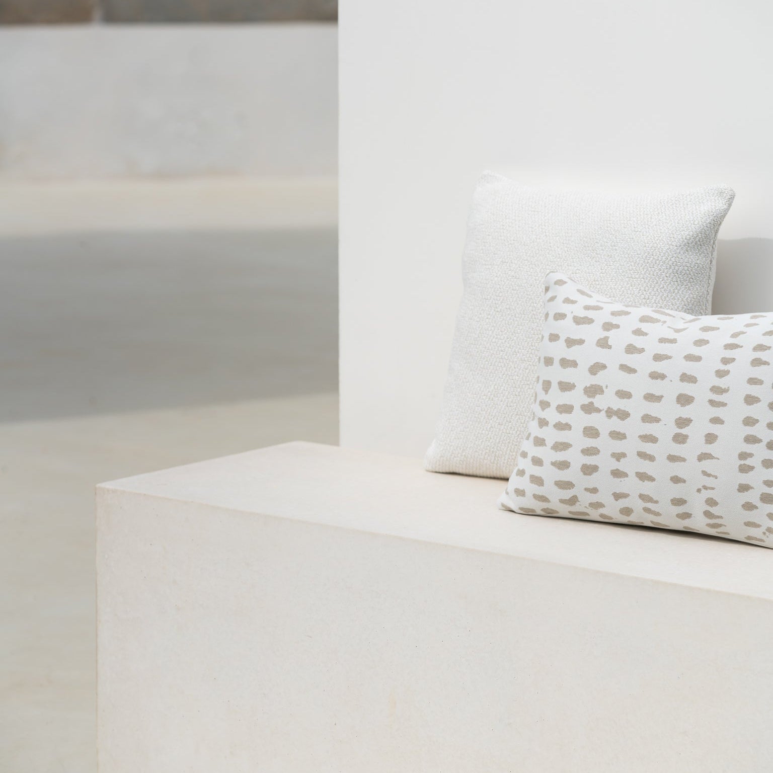 Ethnicraft Nomad Outdoor Cushion, woven outdoor textile by Belgian brand Ethnicraft