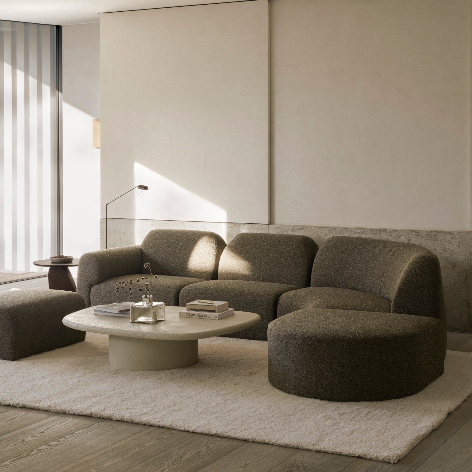 Ethnicraft Bulky One Arm Sofa with FSC-certified solid wood frame, Belgian design